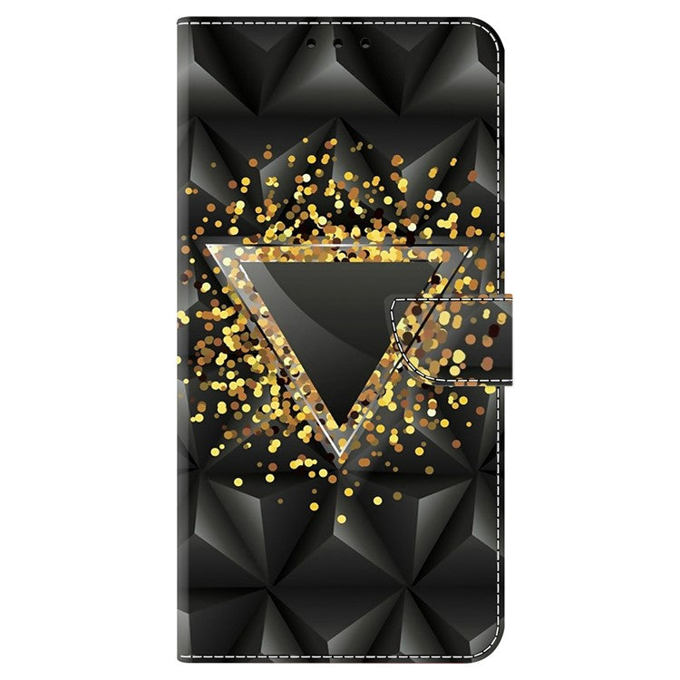 For iPhone 16 Case PU Leather Wallet Phone Cover with Stand - Rhombus