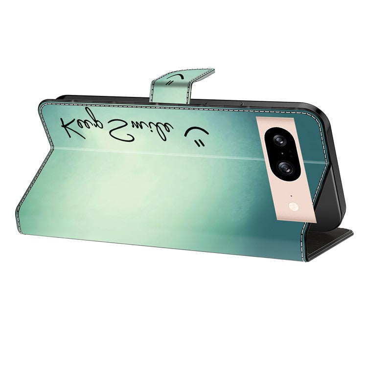 For Google Pixel 8a Case PU Leather Wallet Phone Cover with Stand - Keep Smile