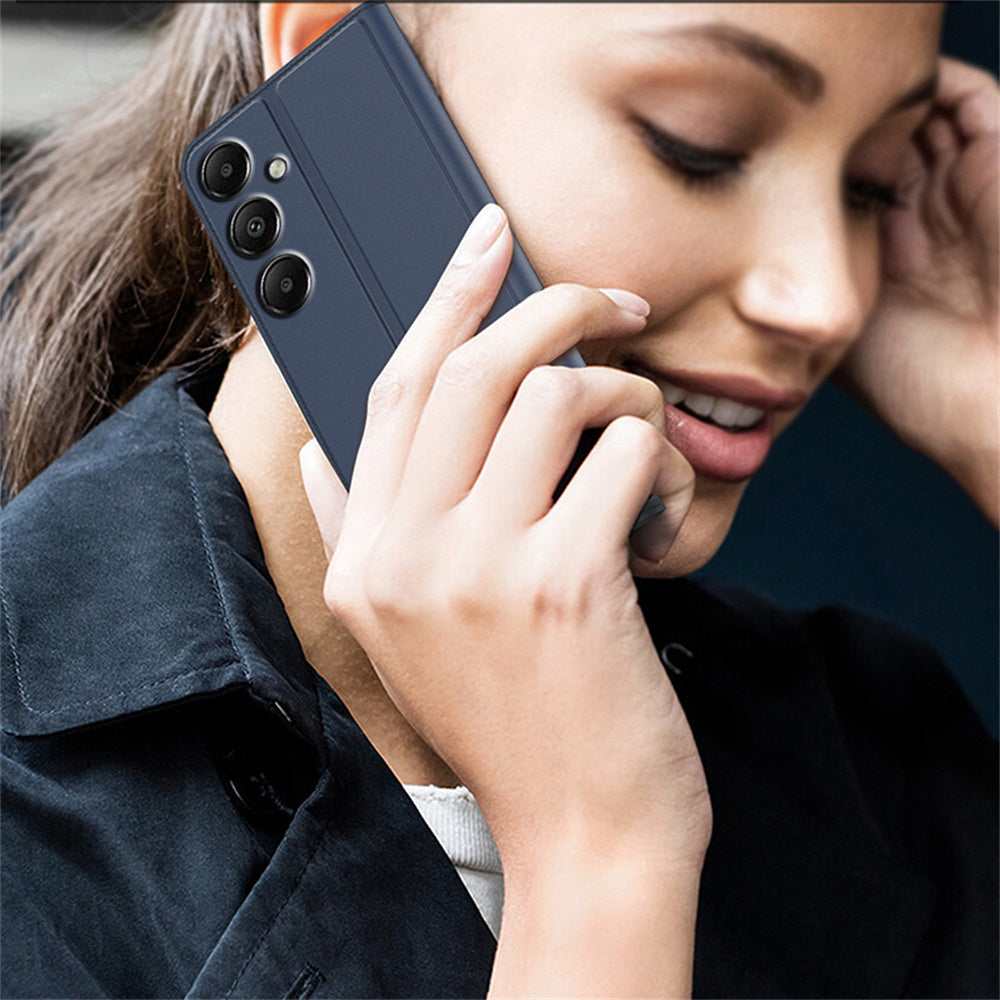 For Samsung Galaxy A16 5G / A16 4G Case PU Leather Phone Cover with Card Holder Stand Magnetic Closure - Blue