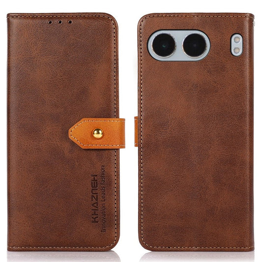 KHAZNEH For OnePlus Nord 4 Wallet Phone Case Stand Leather Flip Cover - Brown