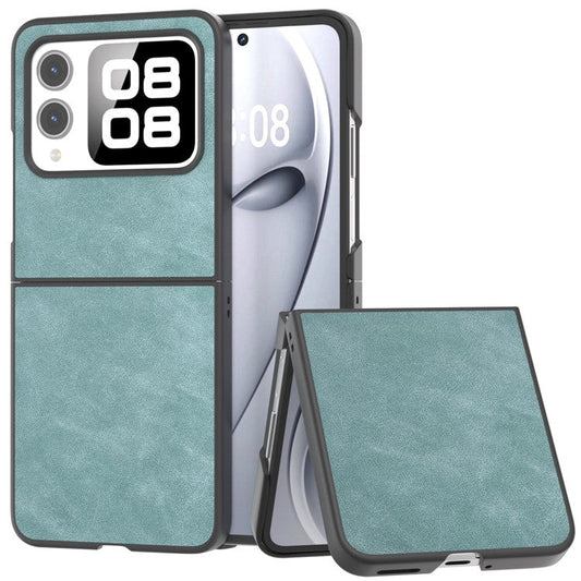 For Huawei nova Flip 5G Case PU+PC Shockproof Phone Cover Black Edge - Baby Blue