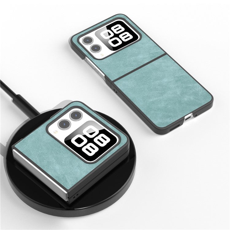 For Huawei nova Flip 5G Case PU+PC Shockproof Phone Cover Black Edge - Baby Blue