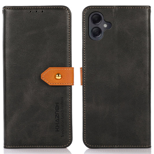 KHAZNEH For Samsung Galaxy A06 Wallet Phone Case Stand Leather Flip Cover - Black