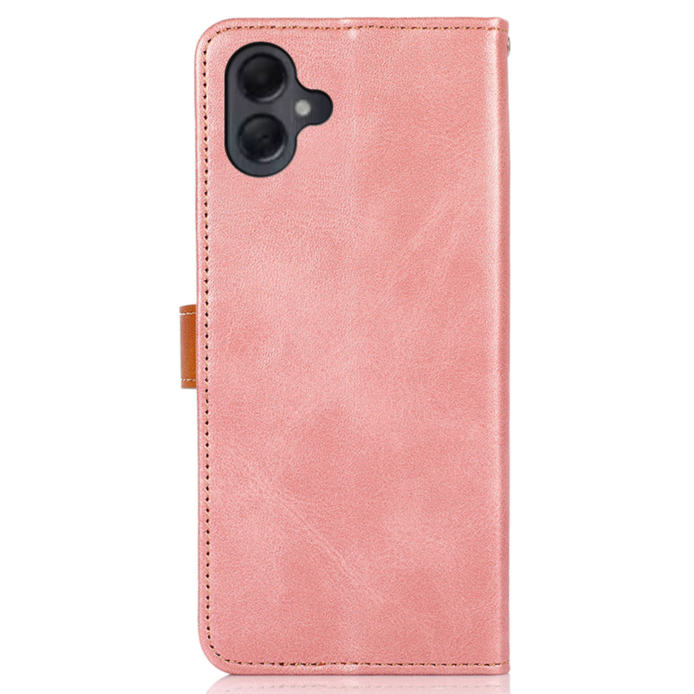 KHAZNEH For Samsung Galaxy A06 Wallet Phone Case Stand Leather Flip Cover - Rose Gold