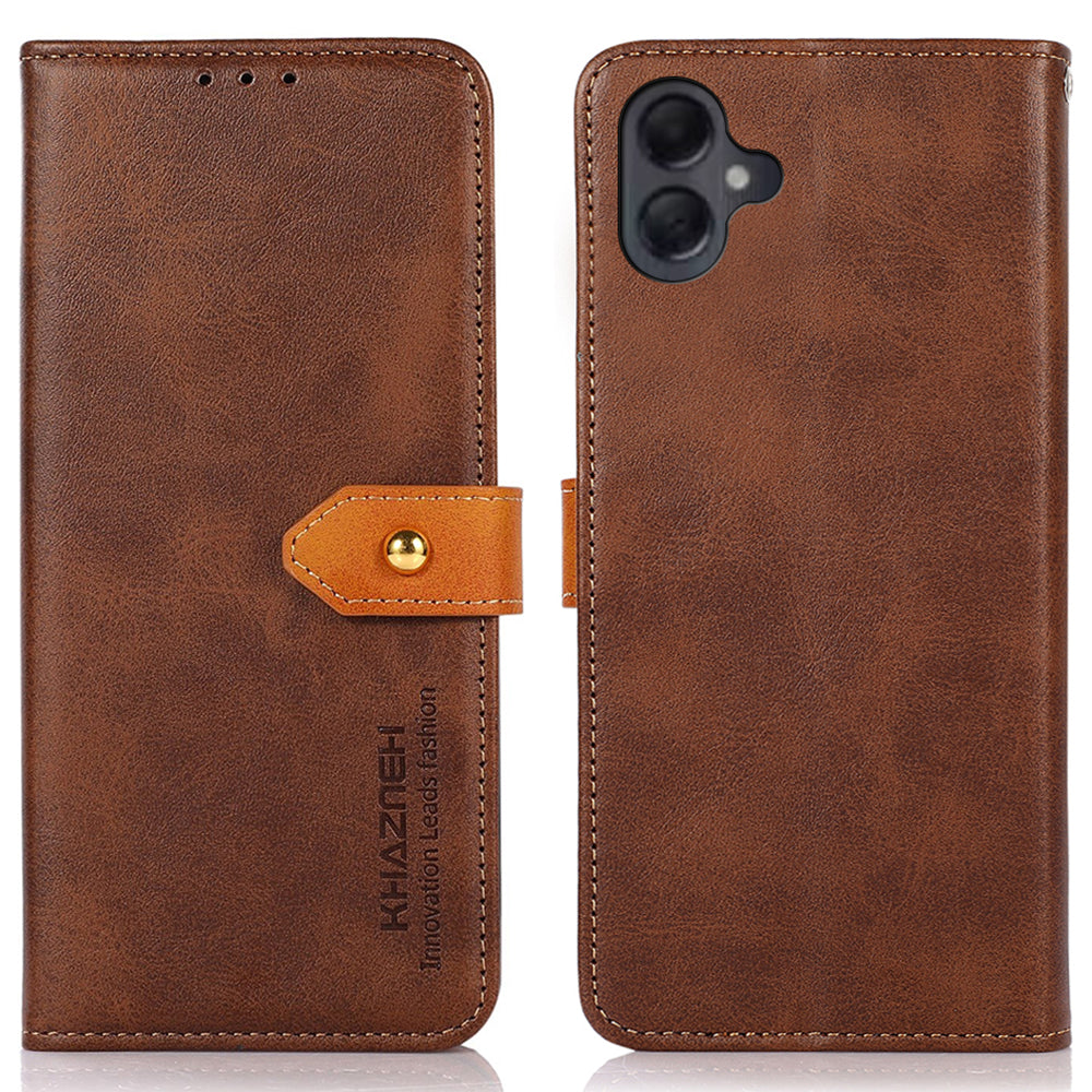 KHAZNEH For Samsung Galaxy A06 Wallet Phone Case Stand Leather Flip Cover - Brown