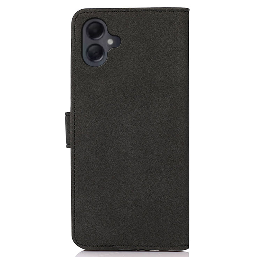KHAZNEH For Samsung Galaxy A06 Stand Case PU Leather Wallet Phone Cover - Black