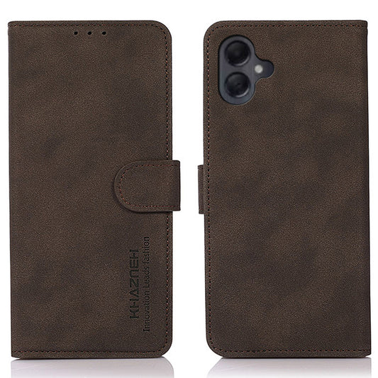 KHAZNEH For Samsung Galaxy A06 Stand Case PU Leather Wallet Phone Cover - Brown