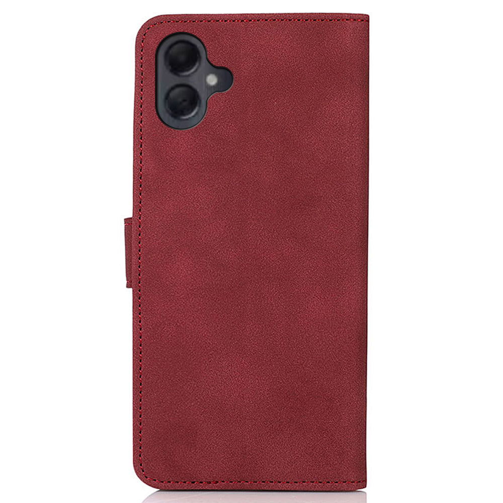 KHAZNEH For Samsung Galaxy A06 Stand Case PU Leather Wallet Phone Cover - Red