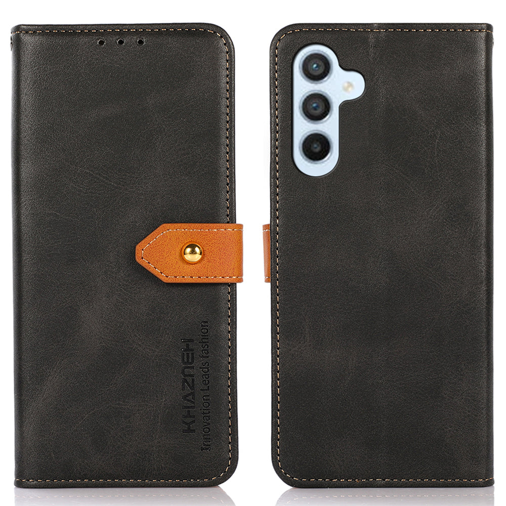 KHAZNEH For Samsung Galaxy A16 5G / A16 4G Wallet Phone Case Stand Leather Flip Cover - Black