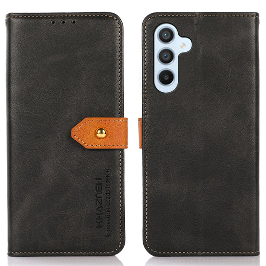 KHAZNEH For Samsung Galaxy A16 5G / A16 4G Wallet Phone Case Stand Leather Flip Cover - Black