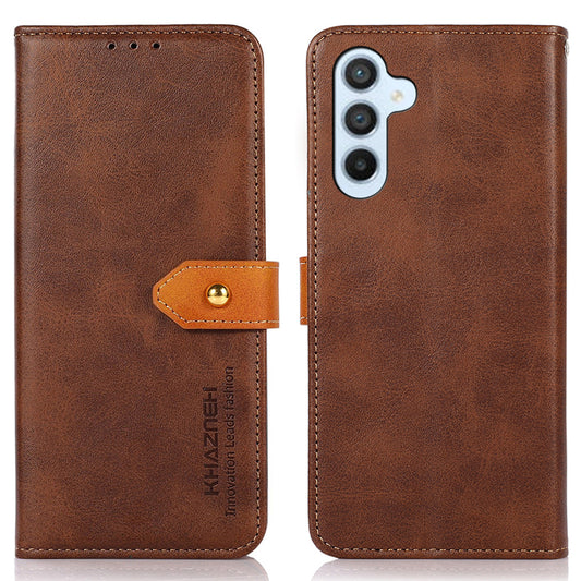KHAZNEH For Samsung Galaxy A16 5G / A16 4G Wallet Phone Case Stand Leather Flip Cover - Brown