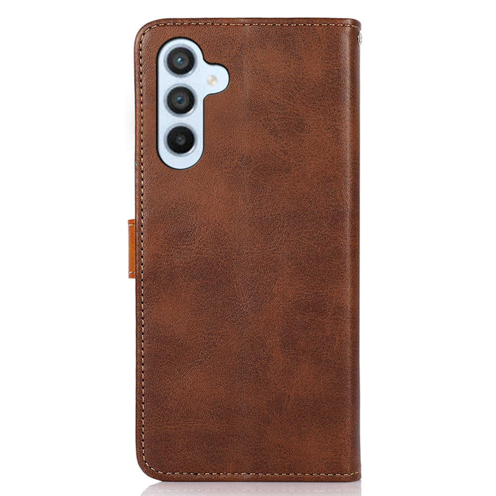 KHAZNEH For Samsung Galaxy A16 5G / A16 4G Wallet Phone Case Stand Leather Flip Cover - Brown