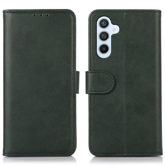 For Samsung Galaxy A16 5G / A16 4G Case Cowhide Texture Leather Wallet Phone Cover with Stand - Green
