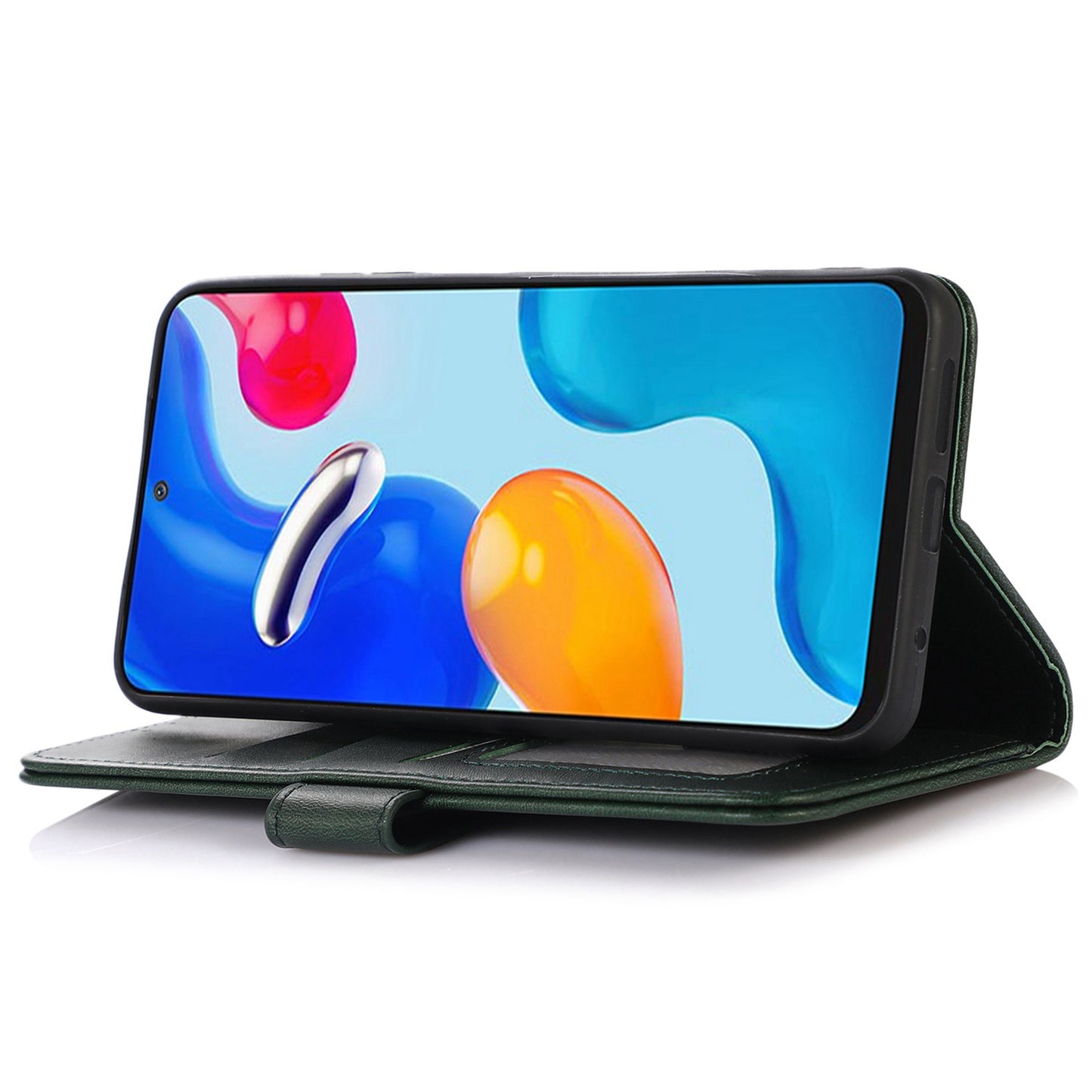 For Samsung Galaxy A16 5G / A16 4G Case Cowhide Texture Leather Wallet Phone Cover with Stand - Green