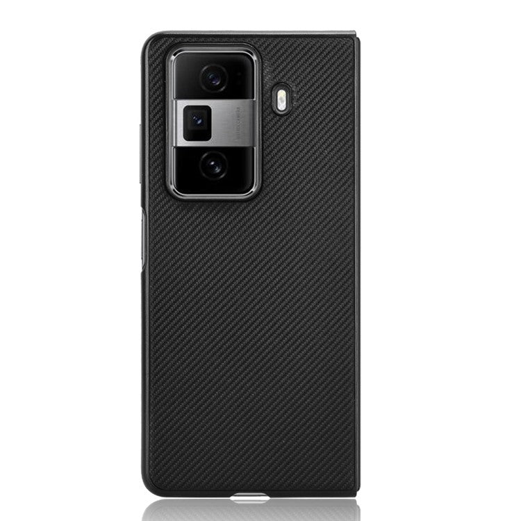 For Honor Magic Vs3 5G Case Carbon Fiber Texture Shockproof PU+PC Phone Cover - Black