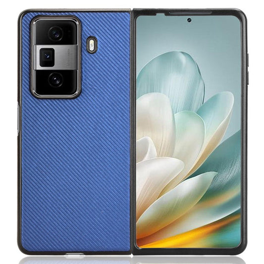 For Honor Magic Vs3 5G Case Carbon Fiber Texture Shockproof PU+PC Phone Cover - Blue
