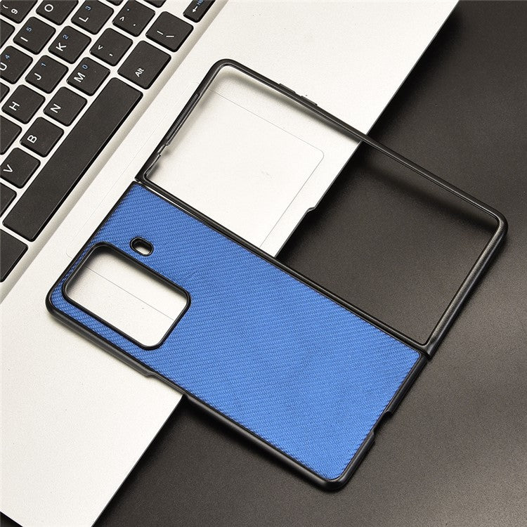 For Honor Magic Vs3 5G Case Carbon Fiber Texture Shockproof PU+PC Phone Cover - Blue