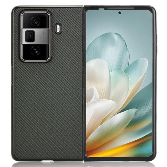 For Honor Magic Vs3 5G Case Carbon Fiber Texture Shockproof PU+PC Phone Cover - Green