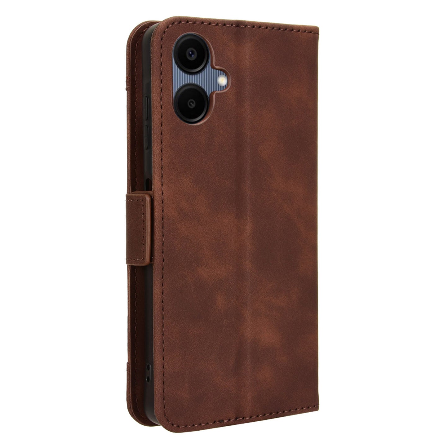 For Samsung Galaxy A06 Leather Case Phone Wallet Cover with Multiple Card Slots - Brown