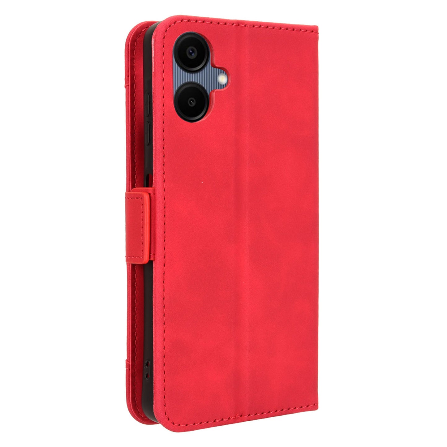 For Samsung Galaxy A06 Leather Case Phone Wallet Cover with Multiple Card Slots - Red