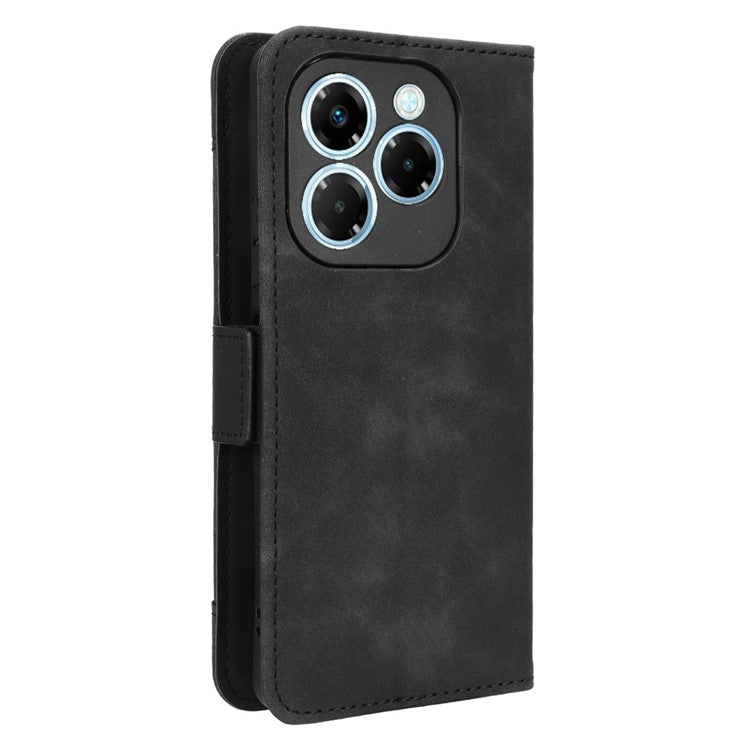 For Infinix Note 40X 5G X6838 Leather Case Phone Wallet Cover with Multiple Card Slots - Black