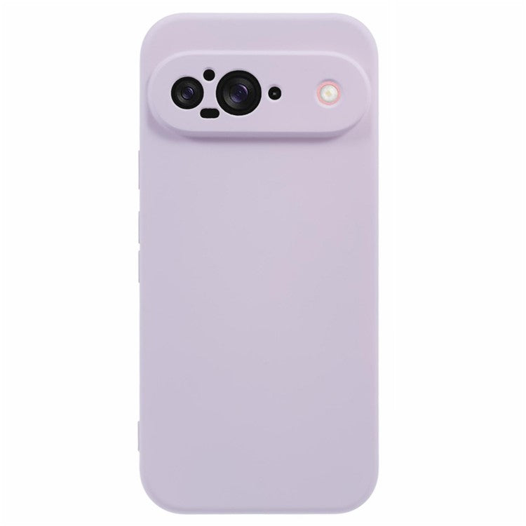 For Google Pixel 9 Case TPU Back Soft Anti-Scratch Fiber Lining Phone Cover - Purple