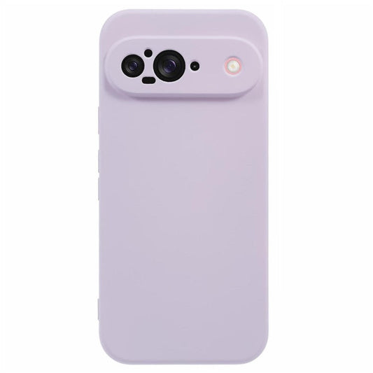 For Google Pixel 9 Case TPU Back Soft Anti-Scratch Fiber Lining Phone Cover - Purple