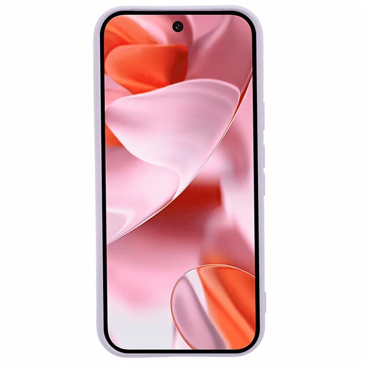 For Google Pixel 9 Case TPU Back Soft Anti-Scratch Fiber Lining Phone Cover - Purple