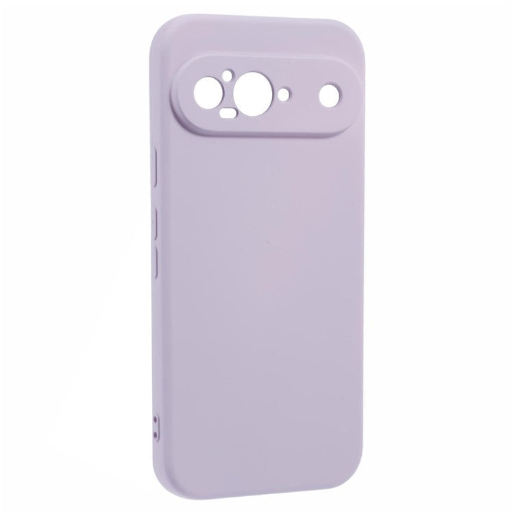 For Google Pixel 9 Case TPU Back Soft Anti-Scratch Fiber Lining Phone Cover - Purple