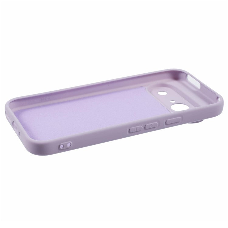 For Google Pixel 9 Case TPU Back Soft Anti-Scratch Fiber Lining Phone Cover - Purple