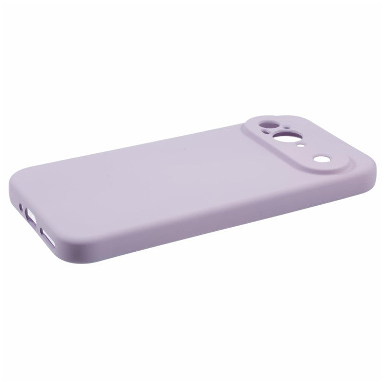 For Google Pixel 9 Case TPU Back Soft Anti-Scratch Fiber Lining Phone Cover - Purple