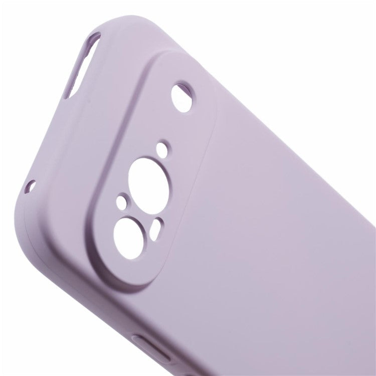For Google Pixel 9 Case TPU Back Soft Anti-Scratch Fiber Lining Phone Cover - Purple