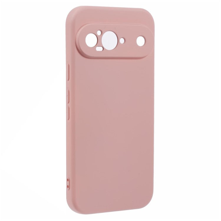 For Google Pixel 9 Case TPU Back Soft Anti-Scratch Fiber Lining Phone Cover - Pink