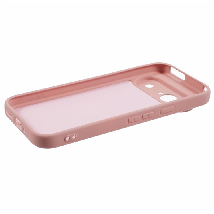 For Google Pixel 9 Case TPU Back Soft Anti-Scratch Fiber Lining Phone Cover - Pink