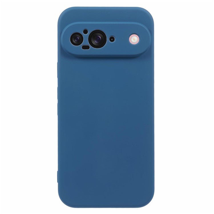 For Google Pixel 9 Case TPU Back Soft Anti-Scratch Fiber Lining Phone Cover - Sapphire