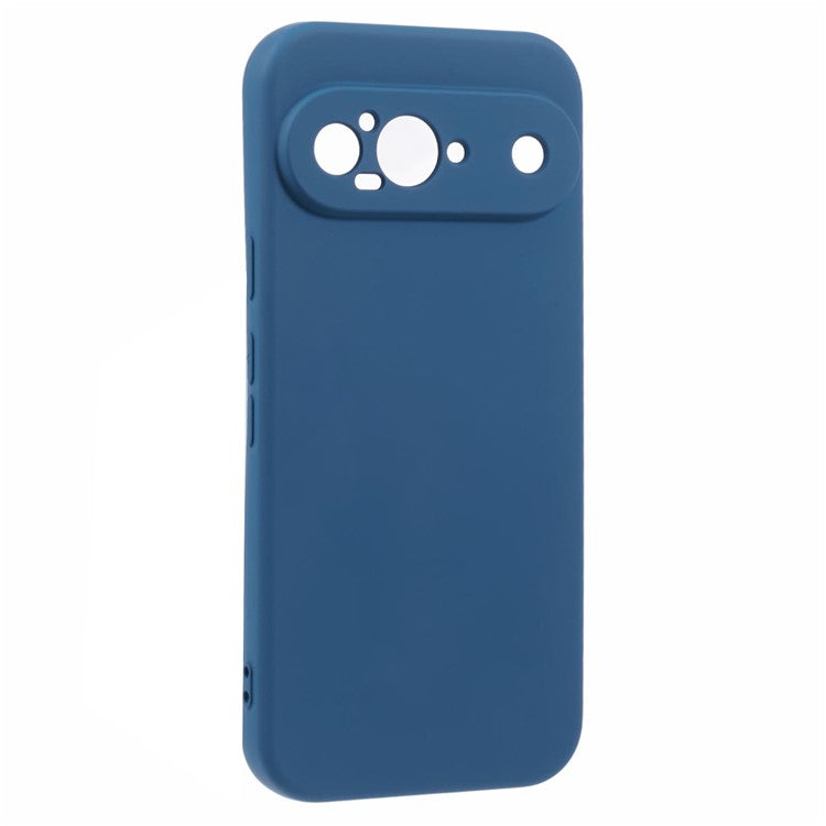 For Google Pixel 9 Case TPU Back Soft Anti-Scratch Fiber Lining Phone Cover - Sapphire