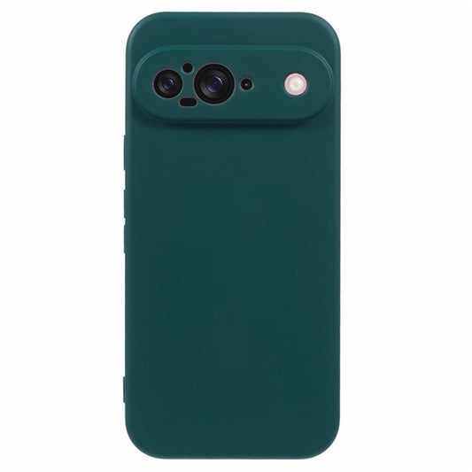 For Google Pixel 9 Case TPU Back Soft Anti-Scratch Fiber Lining Phone Cover - Army Green