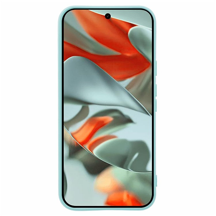 For Google Pixel 9 Pro XL Case TPU Back Soft Anti-Scratch Fiber Lining Phone Cover - Baby Blue