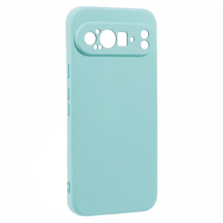 For Google Pixel 9 Pro XL Case TPU Back Soft Anti-Scratch Fiber Lining Phone Cover - Baby Blue
