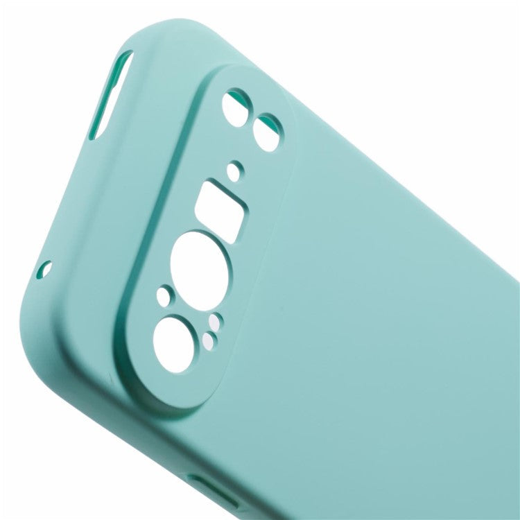 For Google Pixel 9 Pro XL Case TPU Back Soft Anti-Scratch Fiber Lining Phone Cover - Baby Blue