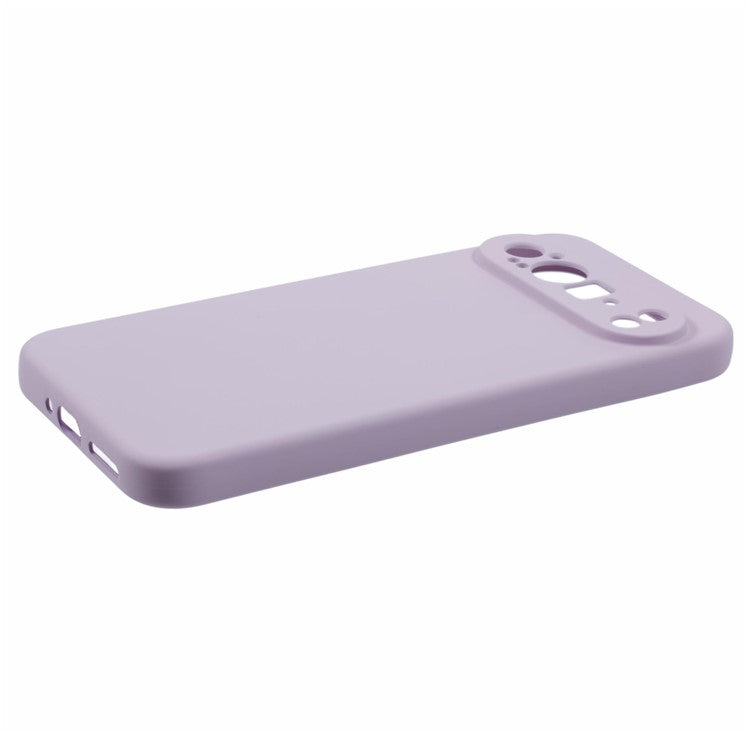 For Google Pixel 9 Pro XL Case TPU Back Soft Anti-Scratch Fiber Lining Phone Cover - Purple