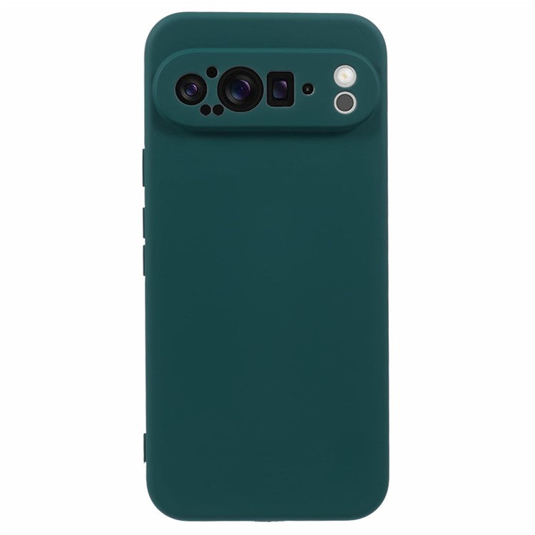 For Google Pixel 9 Pro XL Case TPU Back Soft Anti-Scratch Fiber Lining Phone Cover - Army Green