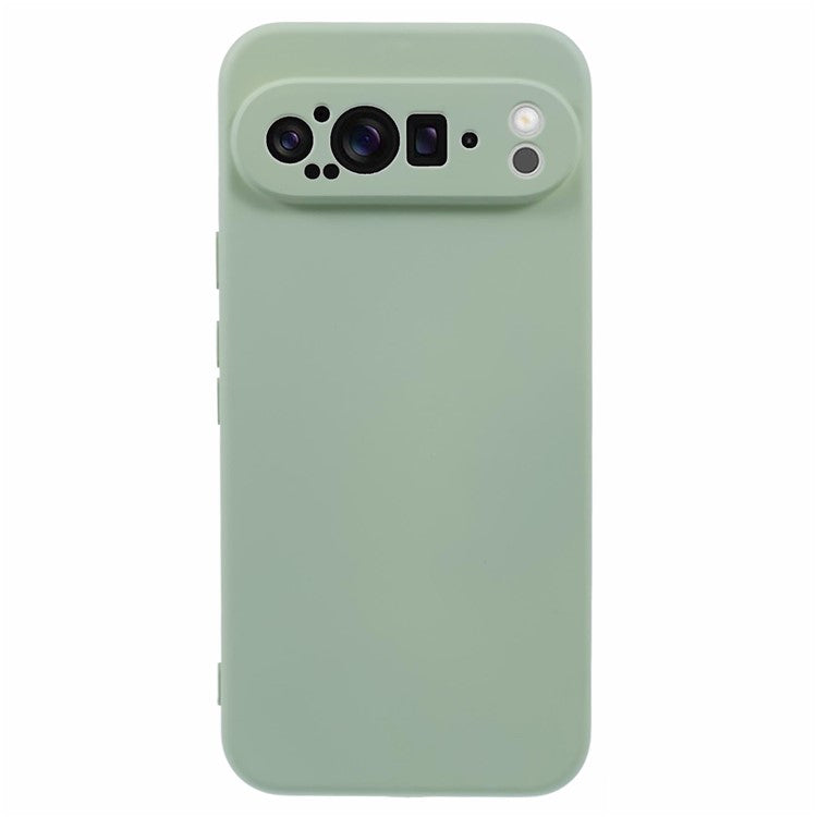 For Google Pixel 9 Pro XL Case TPU Back Soft Anti-Scratch Fiber Lining Phone Cover - Matcha Green