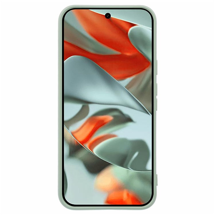 For Google Pixel 9 Pro XL Case TPU Back Soft Anti-Scratch Fiber Lining Phone Cover - Matcha Green