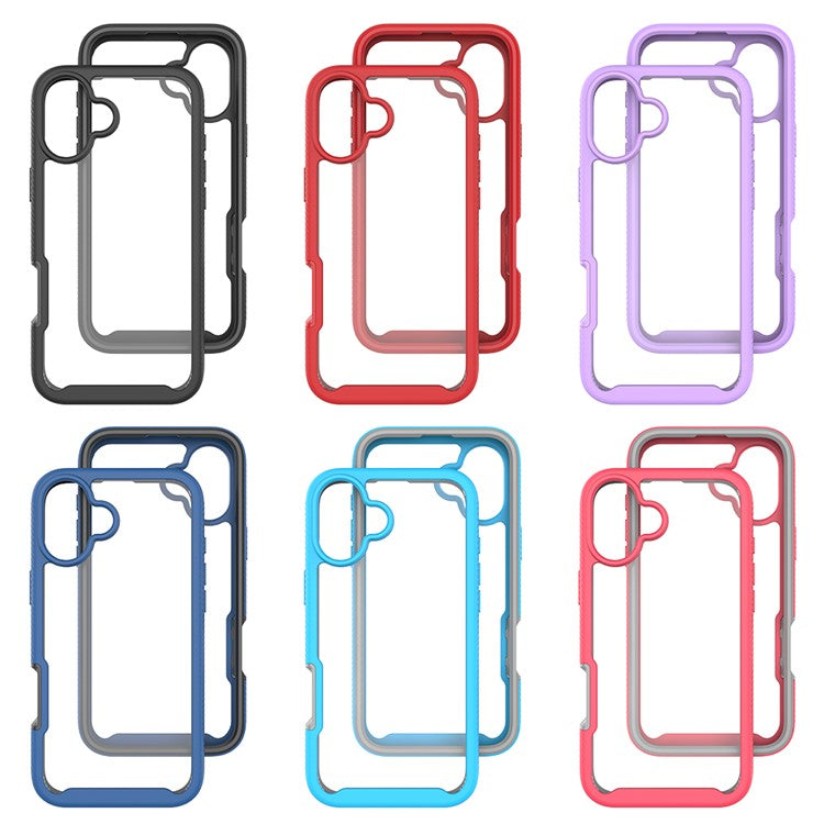 For iPhone 16 Plus Case Anti-Drop 2-in-1 PC+TPU Phone Cover - Red