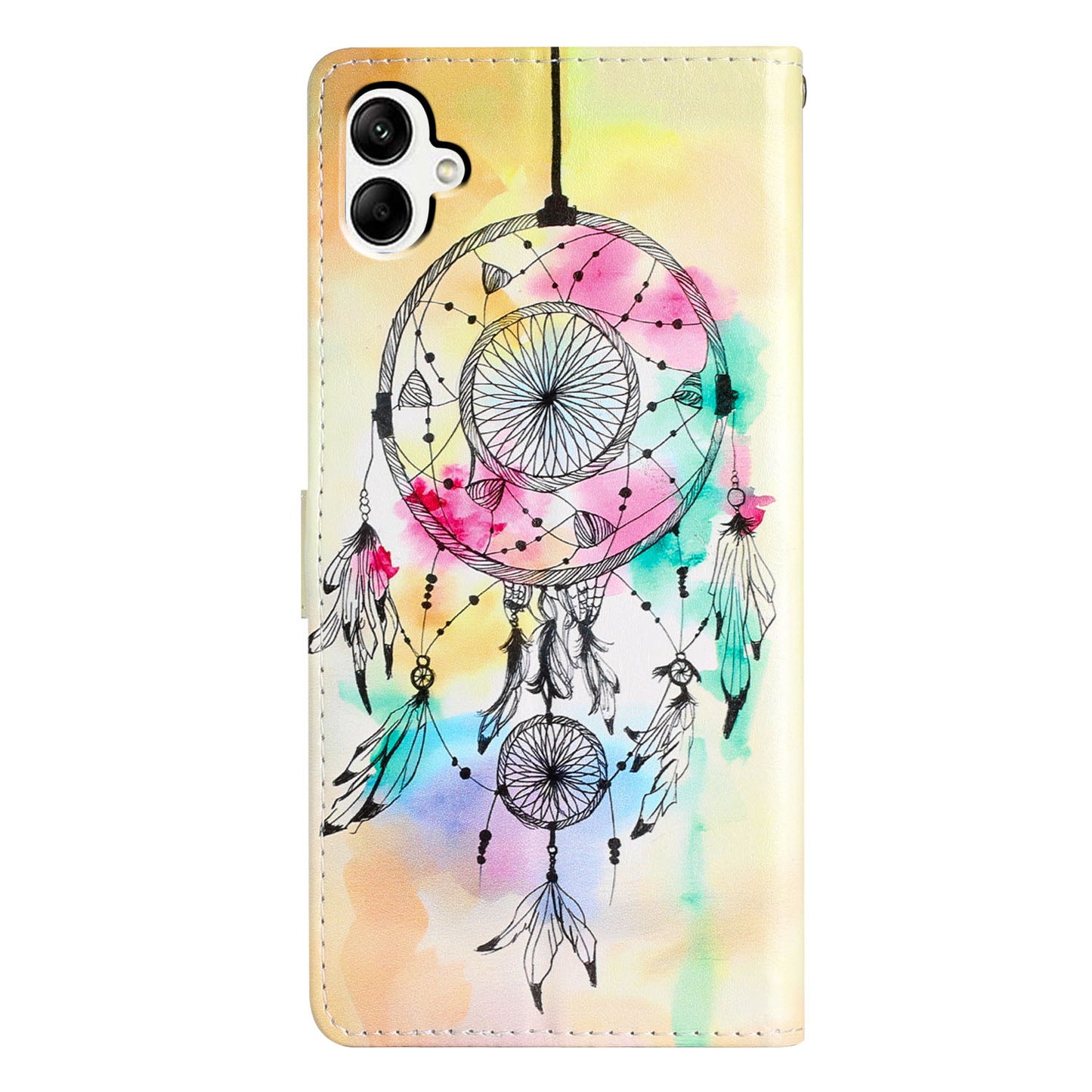 For Samsung Galaxy A06 Wallet Case PU Leather Pattern Printing Stand Phone Cover with Strap - Wind Chime