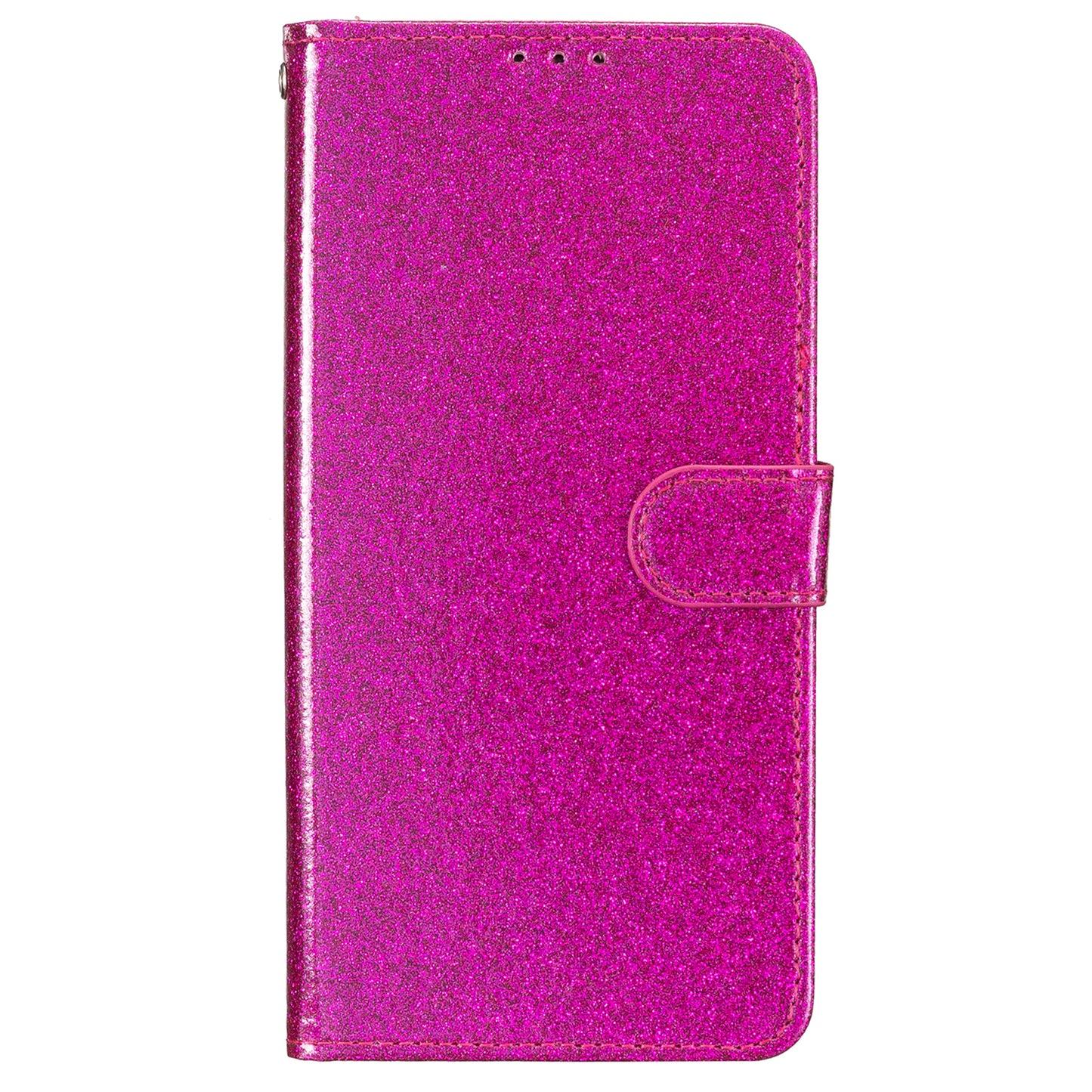For Samsung Galaxy A16 5G / A16 4G Wallet Case Glitter Anti-Scratch Leather Phone Cover Stand - Rose