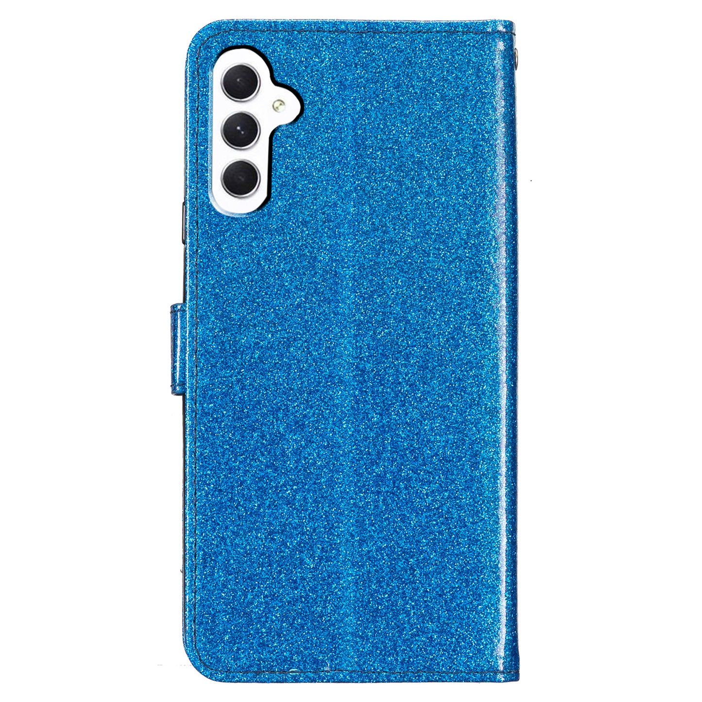 For Samsung Galaxy A16 5G / A16 4G Wallet Case Glitter Anti-Scratch Leather Phone Cover Stand - Blue
