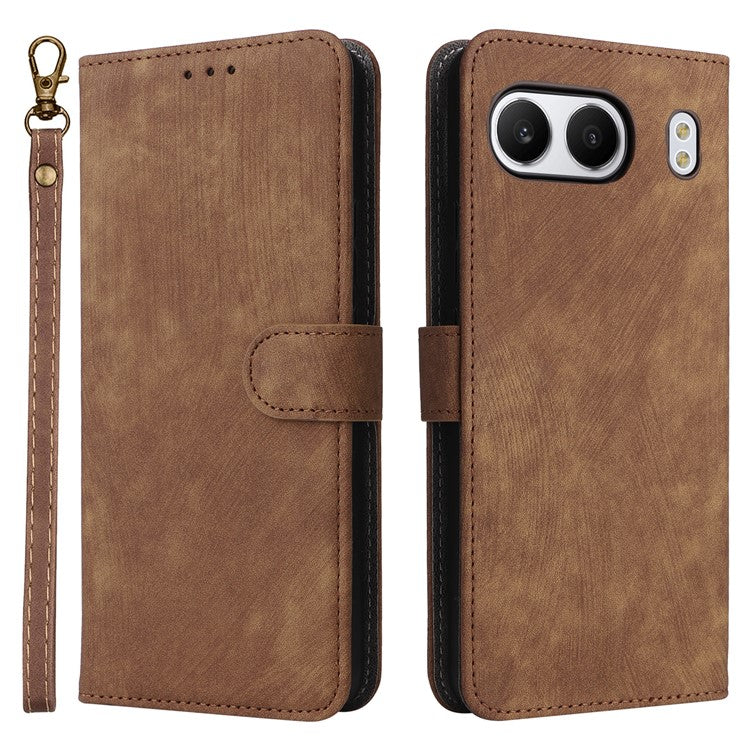 For OnePlus Nord 4 Wallet Case RFID Blocking PU Leather Cover Stand View - Brown