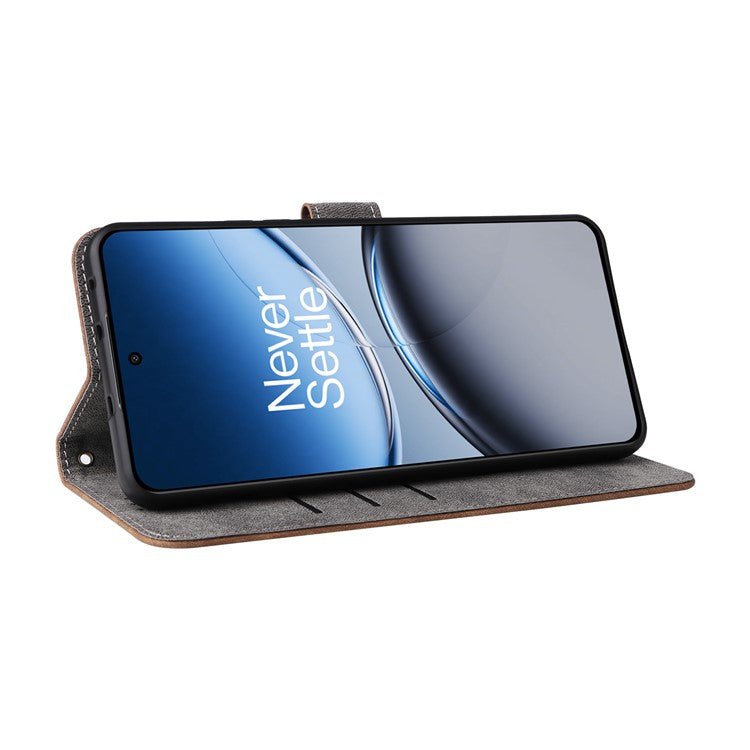 For OnePlus Nord 4 Wallet Case RFID Blocking PU Leather Cover Stand View - Brown